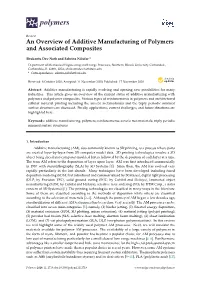 An Overview of Additive Manufacturing of Polymers and Associated Composites