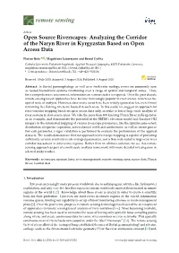 Open Source Riverscapes: Analyzing the Corridor of the Naryn River in Kyrgyzstan Based on Open Access Data
