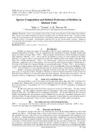 Species Composition and Habitat Preference of Rotifera in Ahansar Lake