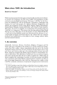 Wars Since 1945: an Introduction