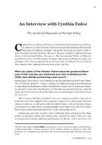 An Interview with Cynthia Enloe