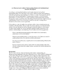 Are Historical and Aesthetic Understanding Distinctively Individualizing? Narrative Description