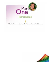 Effective Reading Instruction: the Teacher Makes the Difference