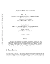 Matroids with Nine Elements