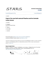 Origin of the Near-Earth Asteroid Phaethon and the Geminids Meteor Shower
