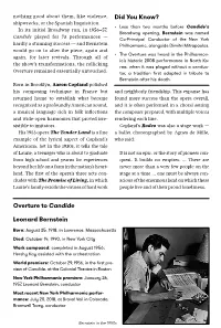 Overture to Candide Leonard Bernstein Did You Know?