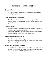 Printer and Installing the Printer Software