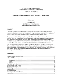 The Counterpoise Bi-Radial Engine