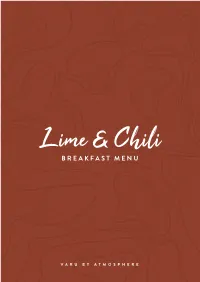 Breakfast Menu