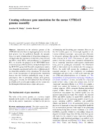 Creating Reference Gene Annotation for the Mouse C57BL6/J Genome Assembly
