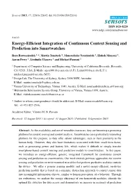 Energy-Efficient Integration of Continuous Context Sensing And