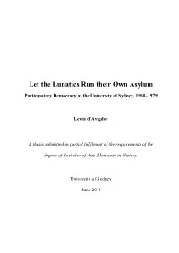Let the Lunatics Run Their Own Asylum