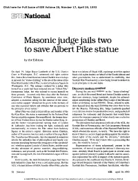 Masonic Judge Jails Two to Save Albert Pike Statue