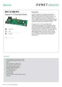 Qseven MSC Q7-MB-RP3