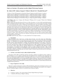 Study on Customer's Perception Towards a Digital Marketing