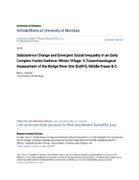 Subsistence Change and Emergent Social Inequality in an Early