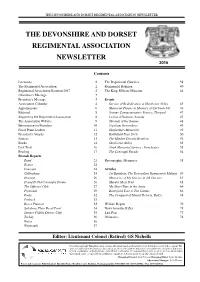 The Devonshire and Dorset Regimental Association Newsletter