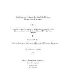 An Estimation Technique for Spin Echo Electron Paramagnetic Resonance