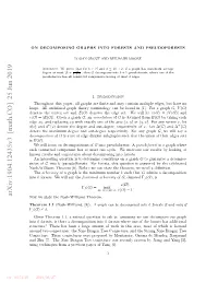 Arxiv:1904.12435V3 [Math.CO] 25 Jun 2019 Iinof Sition D Eoetemxmmdge N U-Erersetvl.For Respectively