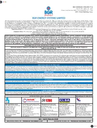 BGR Energy Systems Limited by a Resolution of Our Shareholders on June 25, 2007