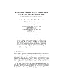 How to Count Thumb-Ups and Thumb-Downs: User-Rating Based Ranking of Items from an Axiomatic Perspective