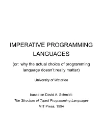 Imperative Programming Languages