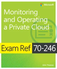 Monitoring and Operating a Private Cloud