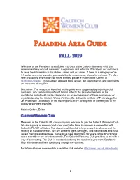 Pasadena Area Guide