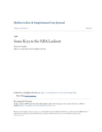 Some Keys to the NBA Lockout Grant M