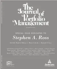 The Legacy of Stephen A. Ross