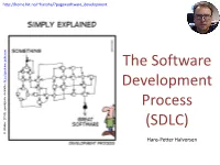 The Software Development Process (SDLC)