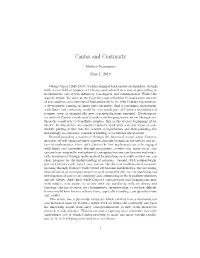 Cantor and Continuity