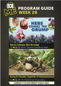 ABC ME Program Guide: Week 28 Index