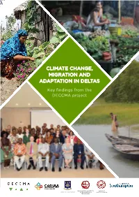 Climate Change, Migration and Adaptation in Deltas: Key Findings