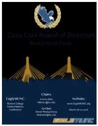 Coca Cola Board of Directors Background Guide