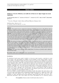 Influence of Tactics Efficiency on Results in Serbian Soccer Super