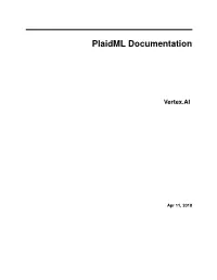 Plaidml Documentation