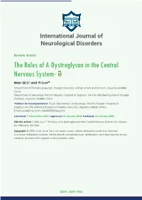 The Roles of A-Dystroglycan in the Central Nervous System- Man Qi Li1 and Yi Luo2*