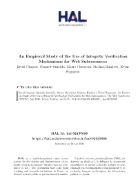 An Empirical Study of the Use of Integrity Verification Mechanisms