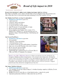 Bread of Life Impact in 2018