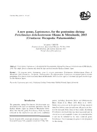 Crustacea: Decapoda: Palaemonidae)
