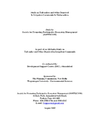 Study on Tail-Enders and Other Deprived in Irrigation Commands in Maharashtra