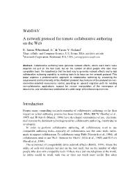 Webdav a Network Protocol for Remote Collaborative Authoring on the Web E