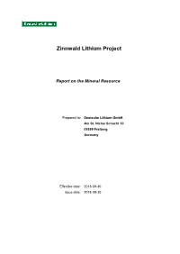 Zinnwald Lithium Project