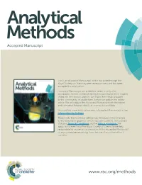 Analytical Methods Accepted Manuscript