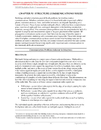 Chapter 4, Current Status, Knowledge Gaps, and Research Needs Pertaining to Firefighter Radio Communication Systems