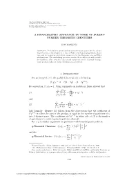 A Probabilistic Approach to Some of Euler's Number Theoretic Identities
