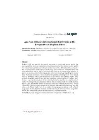 Analysis of Iran's International Borders from the Perspective of Stephen