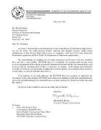 Audit Report: John Dewey High School Make-Up/Credit Recovery Programs