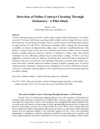 Detection of Online Contract Cheating Through Stylometry: a Pilot Study